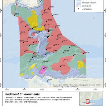 Sedimentary environment map