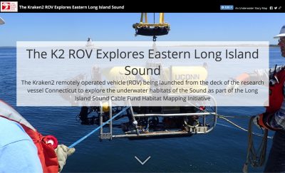 The K2 ROV Explores Eastern Long Island Sound Story Map Screen Capture